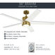 Brahm 56 inch Natural Brass with Walnut Blades Ceiling Fan