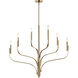 Livadia 6 Light Champagne Bronze Chandelier Ceiling Light, 1 Tier Medium