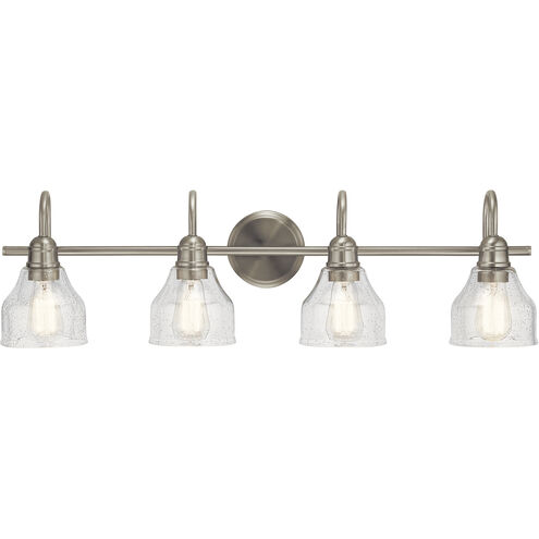 Avery 4 Light 33 inch Brushed Nickel Wall Mt Bath 4 Arm Wall Light