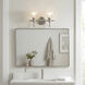 Avery 2 Light 15 inch Brushed Nickel Wall Mt Bath 2 Arm Wall Light