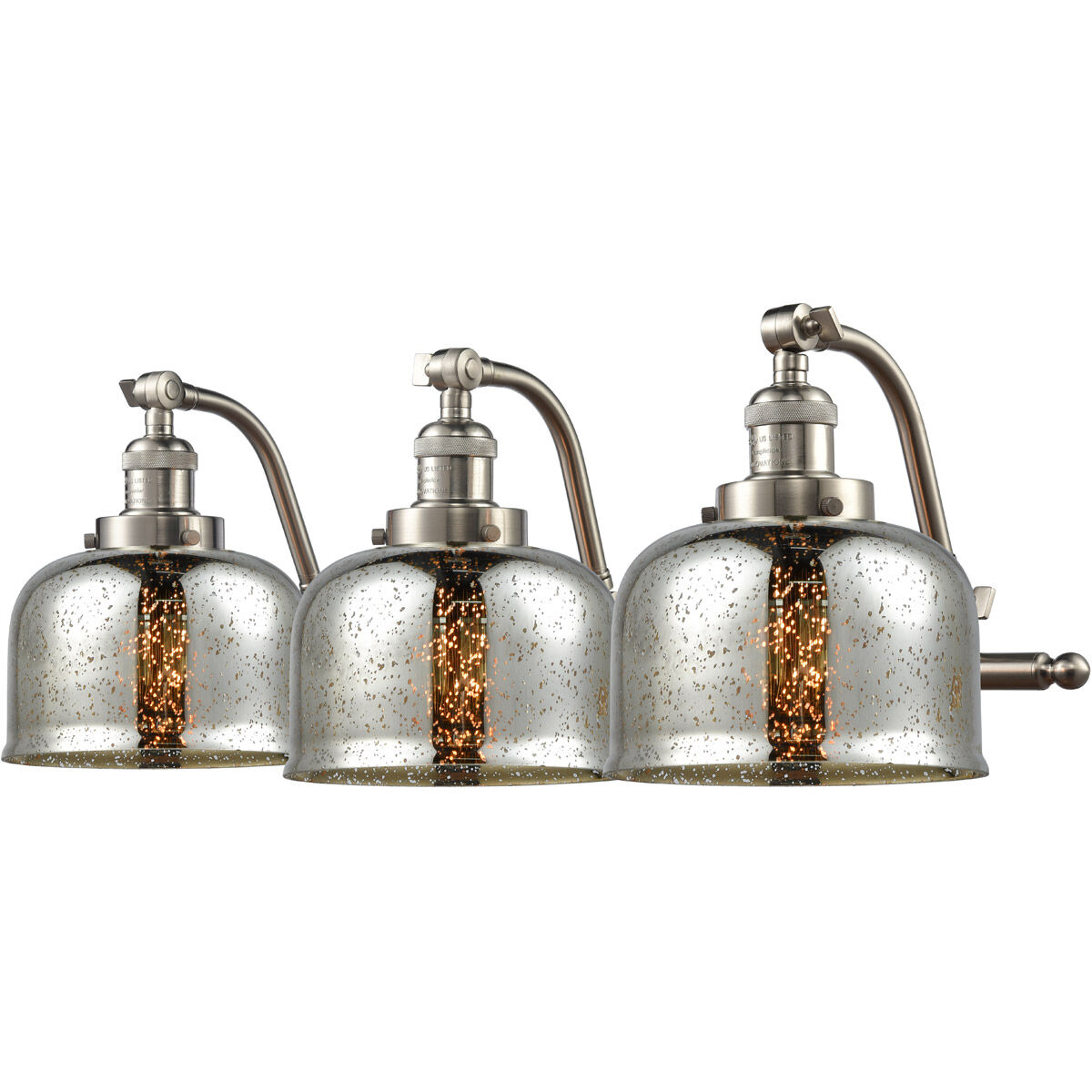 Franklin Restoration Large Bell 3 Light 28.00 inch Bathroom Vanity Light