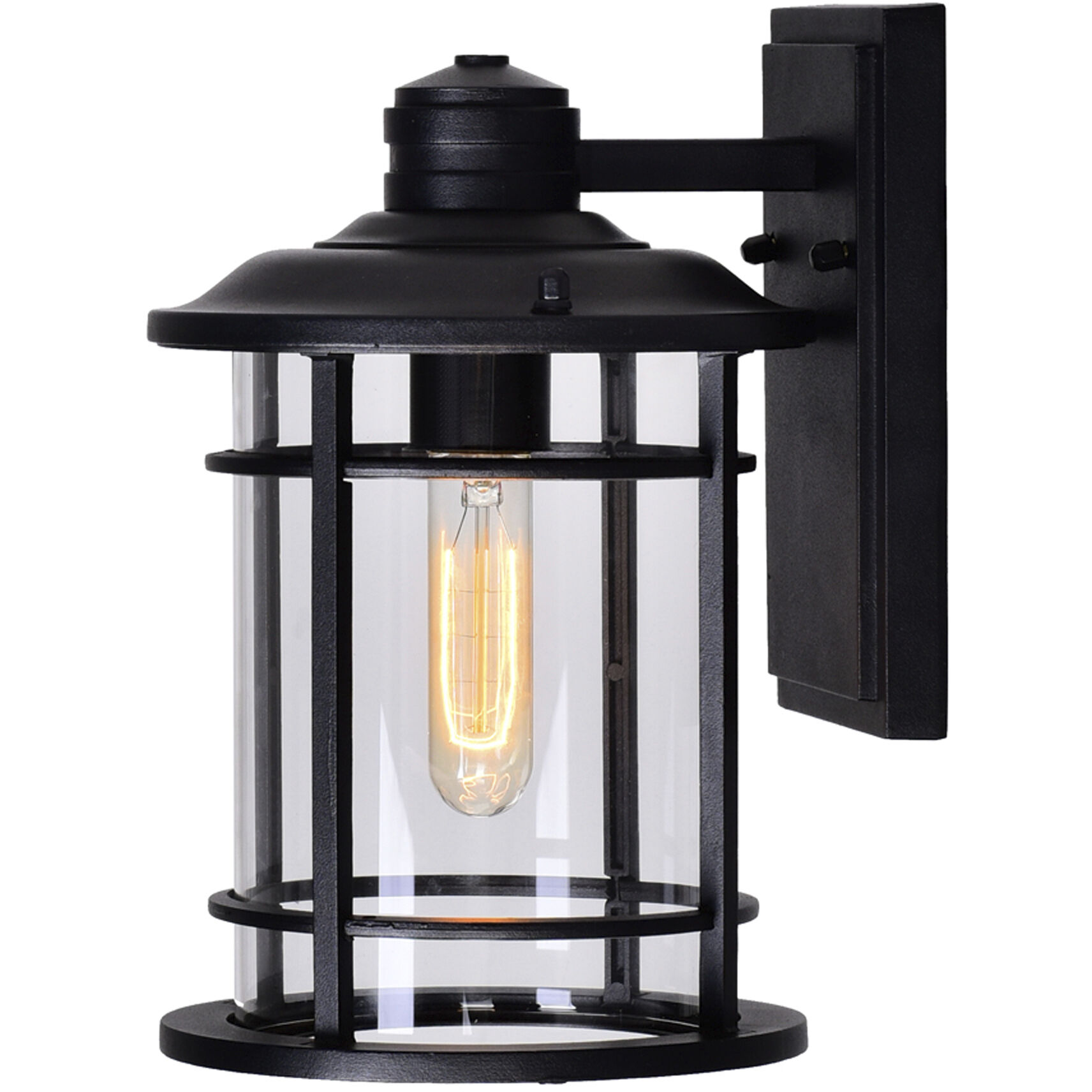 Belmont 1 Light 11 inch Black Outdoor Wall Light