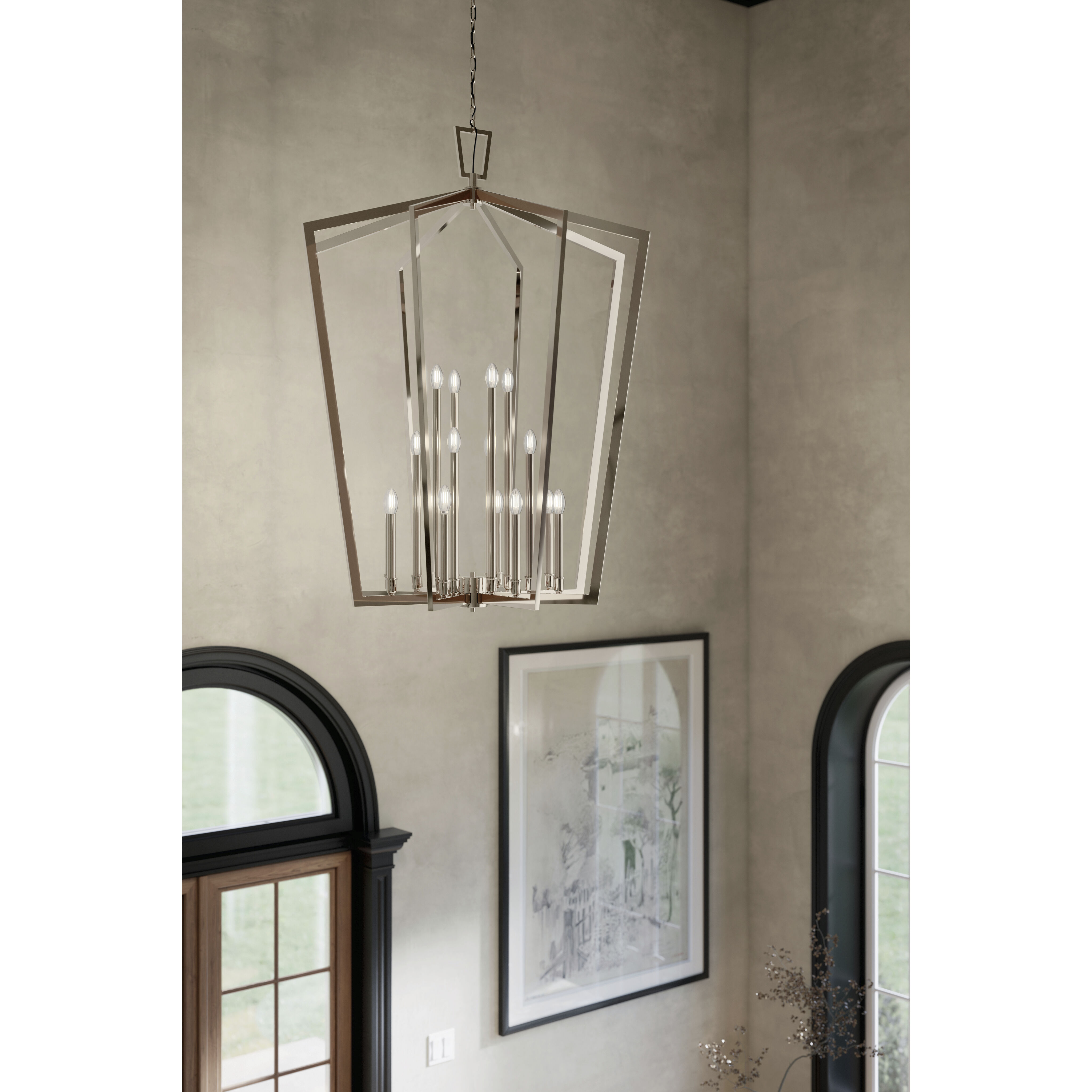 Abbotswell 16 Light Polished Nickel Pendant Ceiling Light