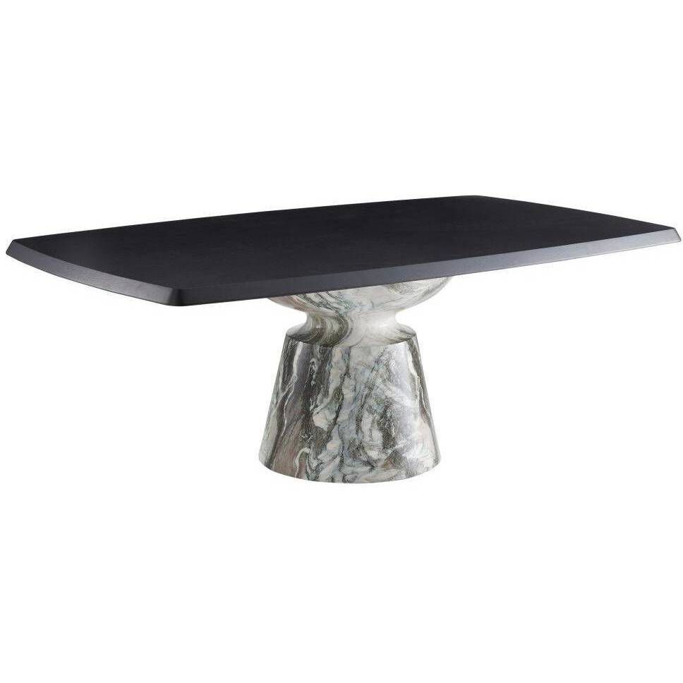 Forgey 82 X 30 inch Verde Faux Marble and Ebony Dining Table