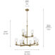 Crosby 9 Light Natural Brass Chandelier Ceiling Light