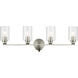 Gioe 4 Light 32.25 inch Brushed Nickel Vanity Light Wall Light