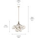 Silvarious 12 Light Polished Nickel Chandelier/Semi Flush Ceiling Light in Clear Crackle