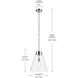 Marsailli 1 Light Polished Nickel Pendant Ceiling Light in Clear, Large