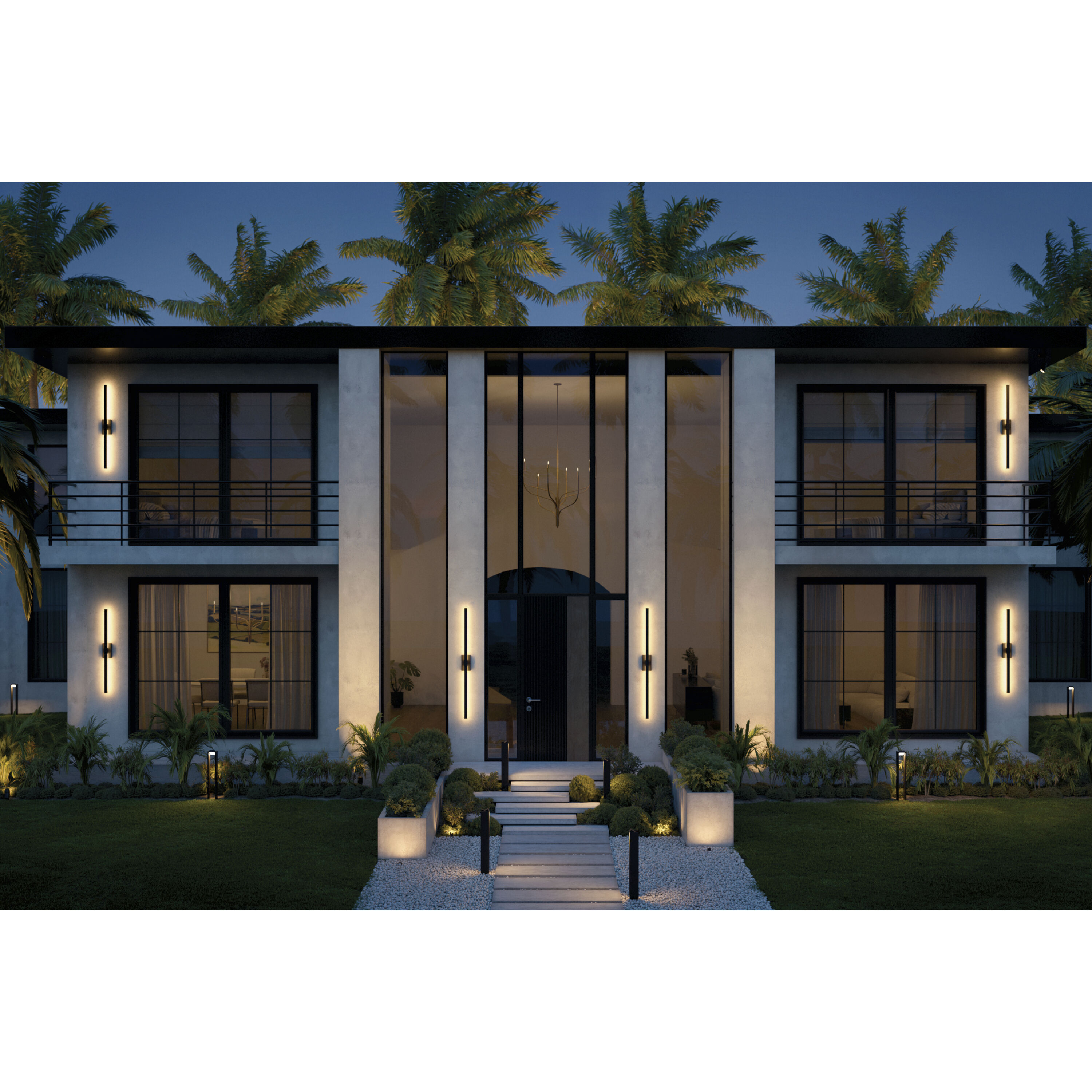 Nocar LED 48 inch Textured Black Outdoor Wall Light