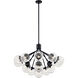 Silvarious 16 Light Black Chandelier/Semi Flush Ceiling Light