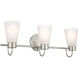 Erma 3 Light 23 inch Brushed Nickel Bath Vanity Light Wall Light, 3 Arm