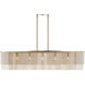 Khaite 5 Light 46.5 inch Champagne Bronze Linear Chandelier Ceiling Light