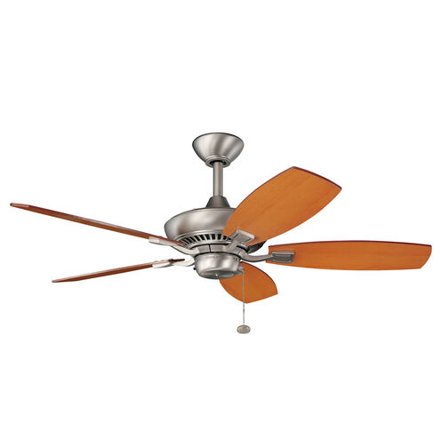 Canfield 44 inch Brushed Nickel with Walnut Blades Ceiling Fan
