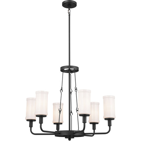 Homestead Vetivene 6 Light 29 inch Textured Black Chandelier Ceiling Light, Vetivene