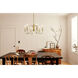 Homestead Karthe 6 Light 29 inch Natural Brass Chandelier Ceiling Light, Karthe