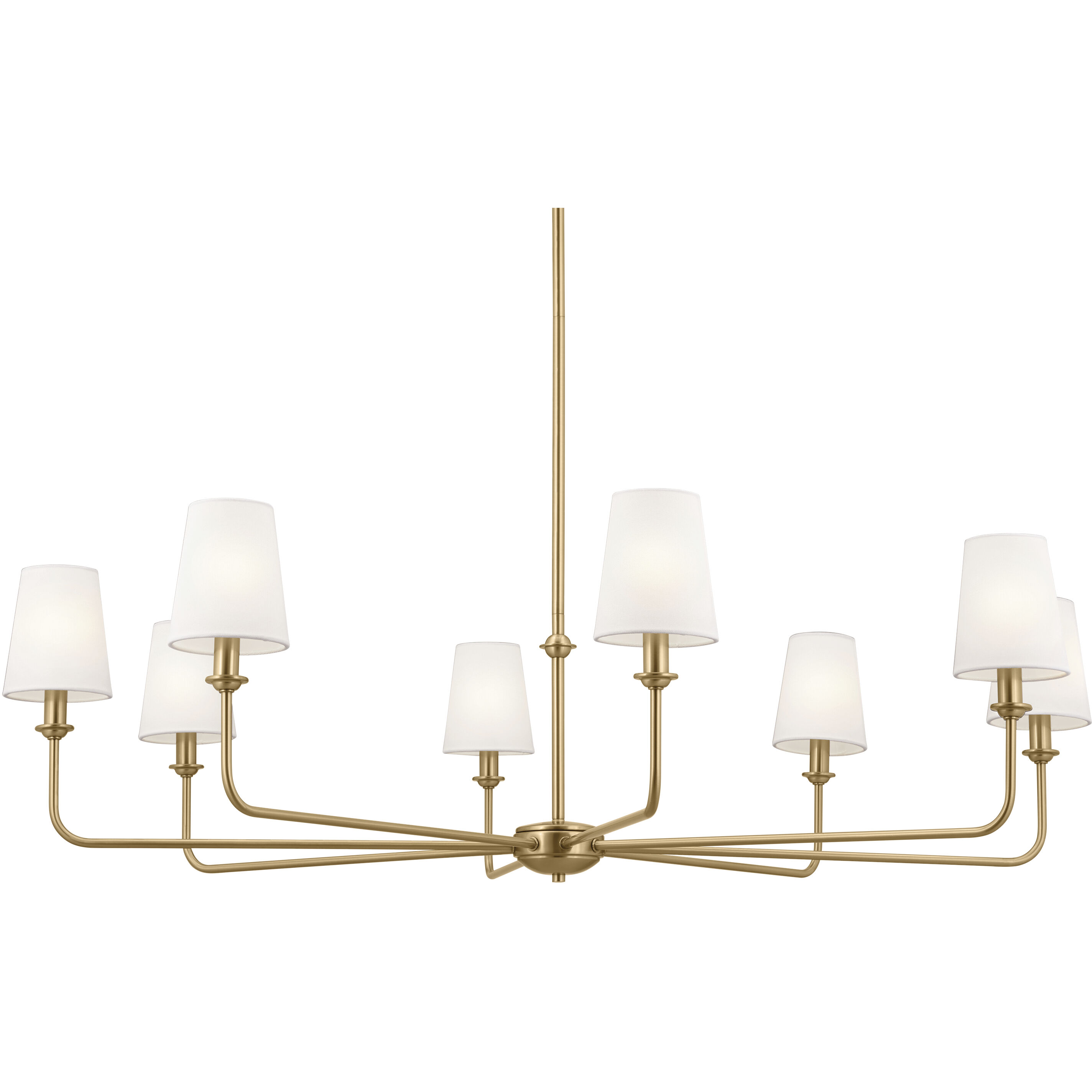 Pallas 8 Light 42.75 inch Brushed Natural Brass Chandelier Ceiling Light