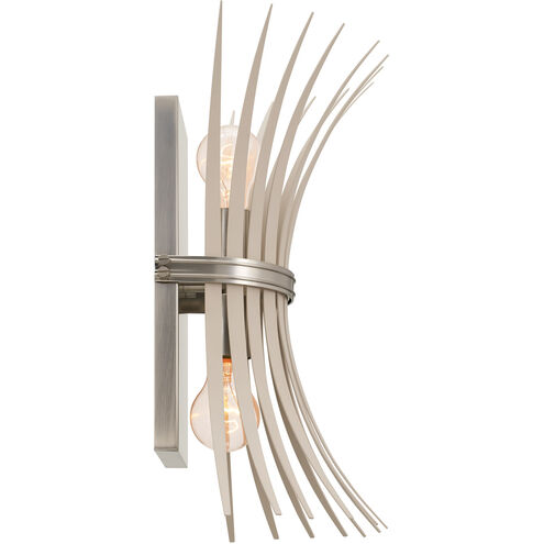 Homestead Baile 2 Light 8 inch Brushed Nickel Wall Sconce Wall Light, Baile