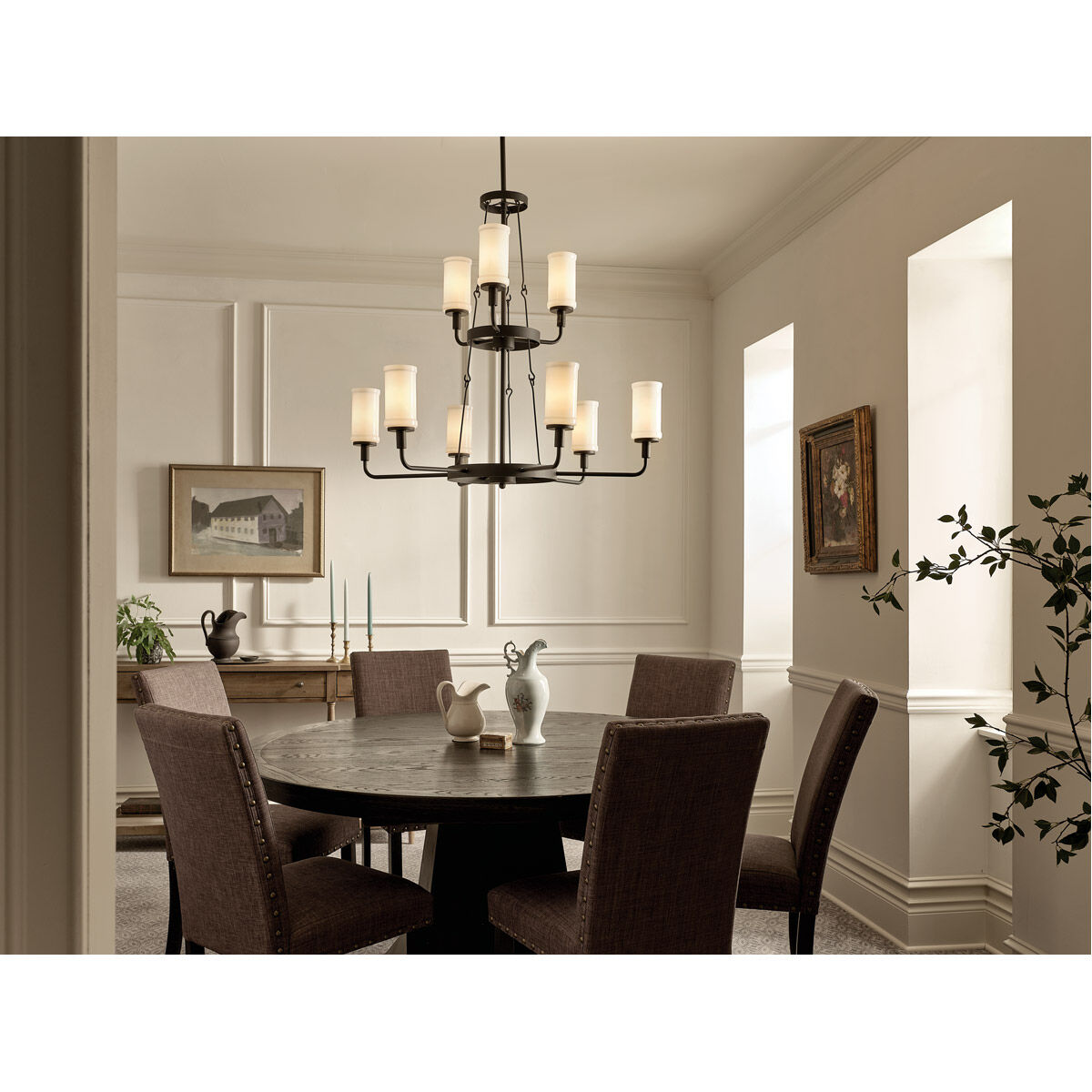 Homestead Vetivene 9 Light 40 inch Textured Black Chandelier Ceiling Light, Vetivene