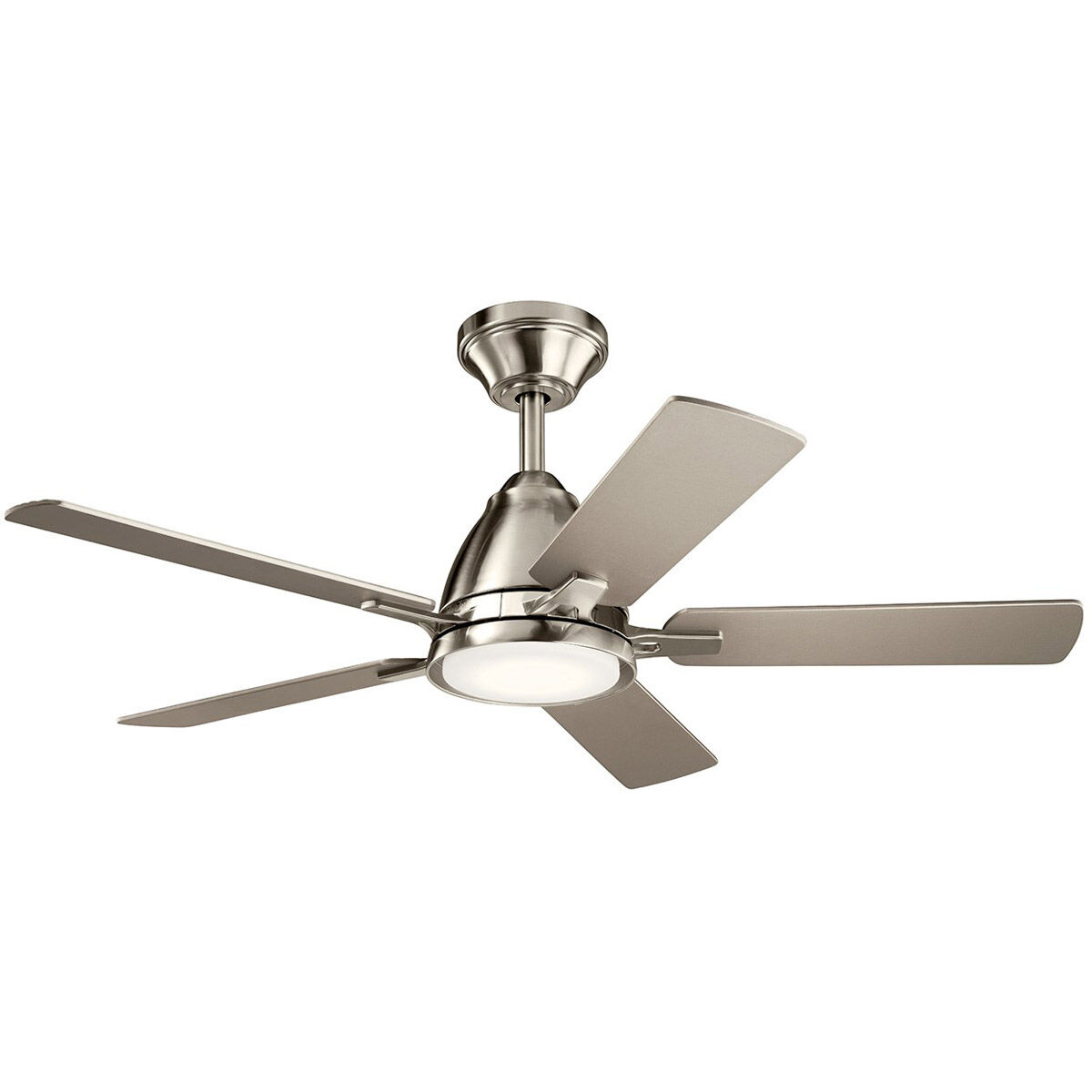 Arvada 44 inch Brushed Stainless Steel with Mk Silver Blades Ceiling Fan