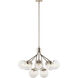 Silvarious 12 Light Polished Nickel Chandelier/Semi Flush Ceiling Light