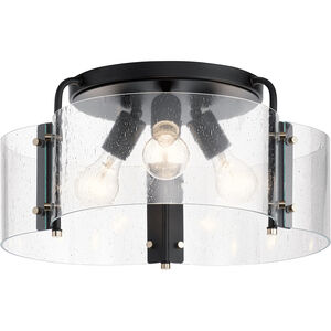 Thoreau 3 Light 18 inch Black Semi Flush Light Ceiling Light