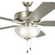 Basics Pro Select 52 inch Brushed Nickel with Walnut Blades Ceiling Fan