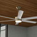 Solen 65 inch Champagne Bronze with Matte White Blades Ceiling Fan