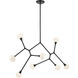 Cassius 8 Light 32 inch Black Chandelier Ceiling Light, Convertible