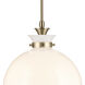 Laria 1 Light Champagne Bronze Pendant Ceiling Light in Opal