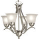 Dover 4 Light 18 inch Brushed Nickel Mini Chandelier Ceiling Light