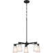Stamos 5 Light Black Chandelier Ceiling Light, Medium, 1 Tier