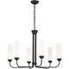 Truby 6 Light 29.25 inch Black Chandelier Ceiling Light, Medium