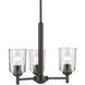 Shailene 3 Light Olde Bronze Mini Chandelier Ceiling Light in Clear