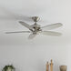 Renew Es 52 inch Brushed Stainless Steel with Silver Blades Ceiling Fan