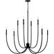 Malene 8 Light Black Chandelier Foyer Ceiling Light