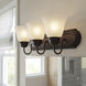 Independence 3 Light 24 inch Tannery Bronze Wall Mt Bath 3 Arm Wall Light