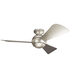 Sola 44 inch Brushed Nickel with Silver Blades Ceiling Fan