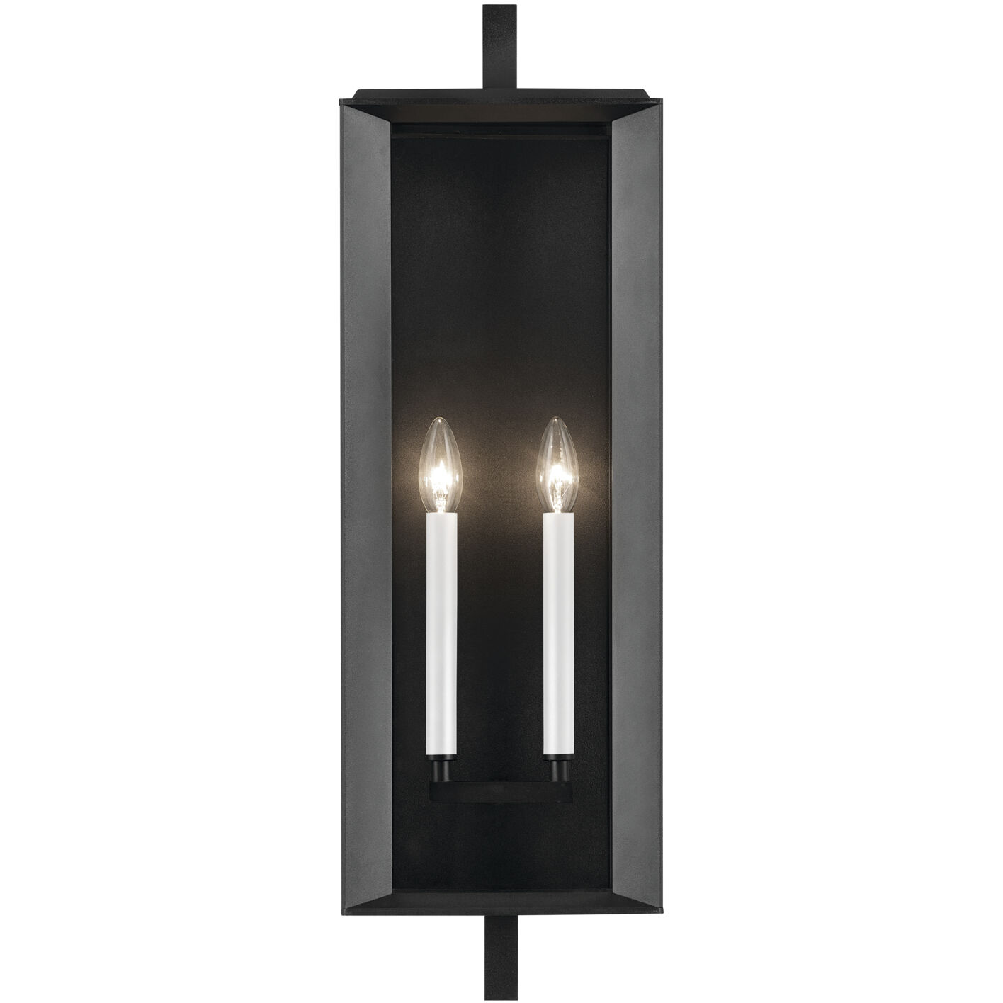 Kroft 2 Light 28 inch Black Textured Outdoor Wall, X-Large