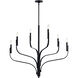 Livadia 6 Light Black Chandelier Ceiling Light, 1 Tier Medium