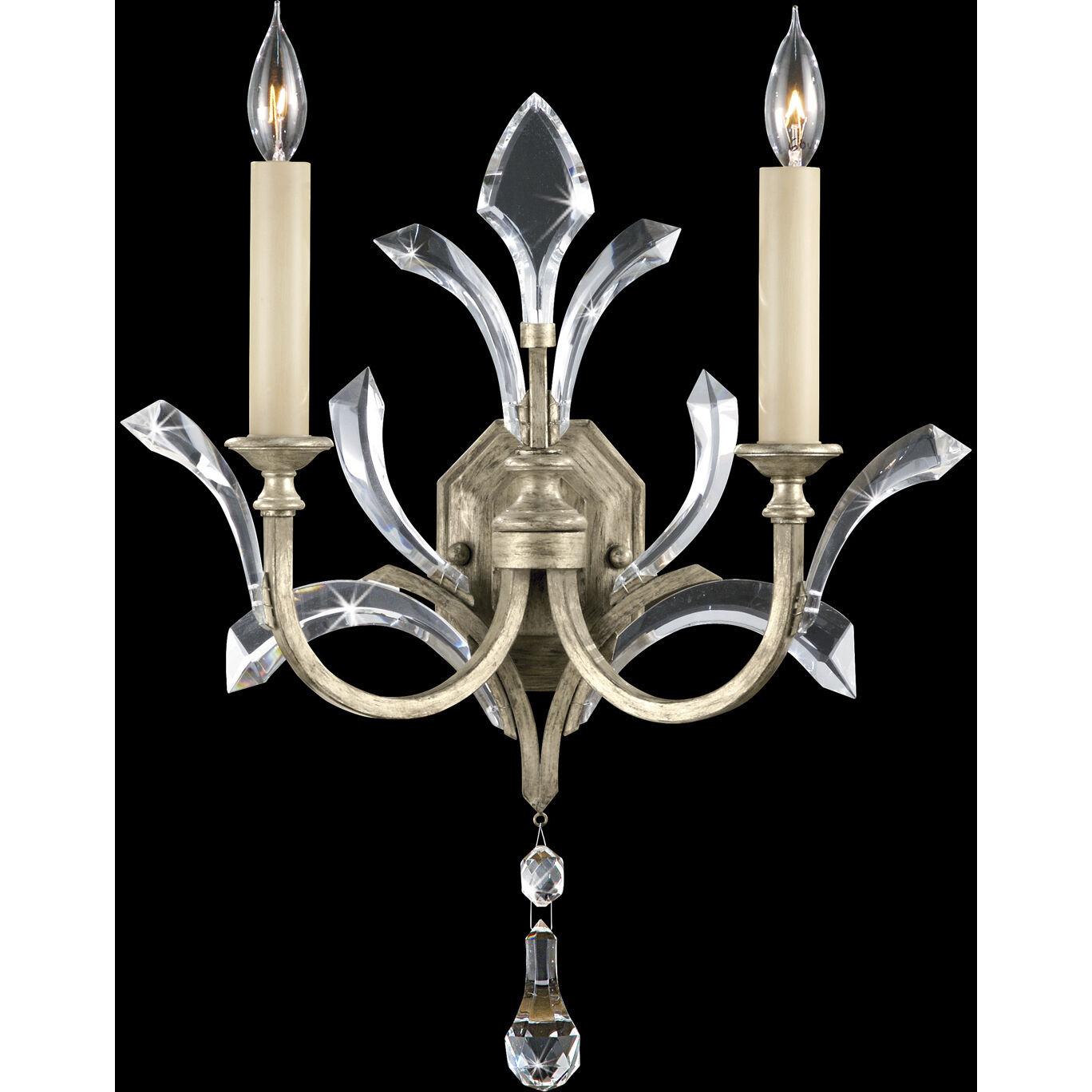 Beveled Arcs 2 Light 18 inch Silver Sconce Wall Light