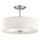Shailene 3 Light 14 inch Brushed Nickel Semi Flush Light Ceiling Light