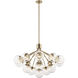 Silvarious 16 Light Champagne Bronze Chandelier/Semi Flush Ceiling Light