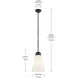 Marsailli 1 Light Black Pendant Ceiling Light, Medium