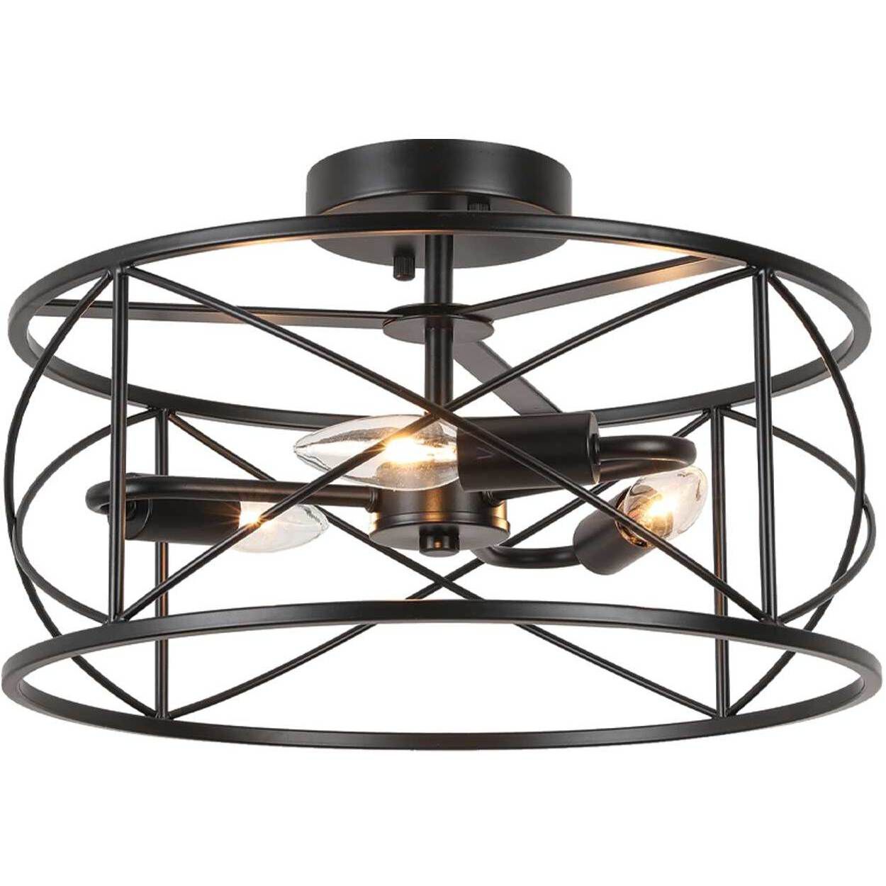 Calah 3 Light 15.00 inch Semi-Flush Mount