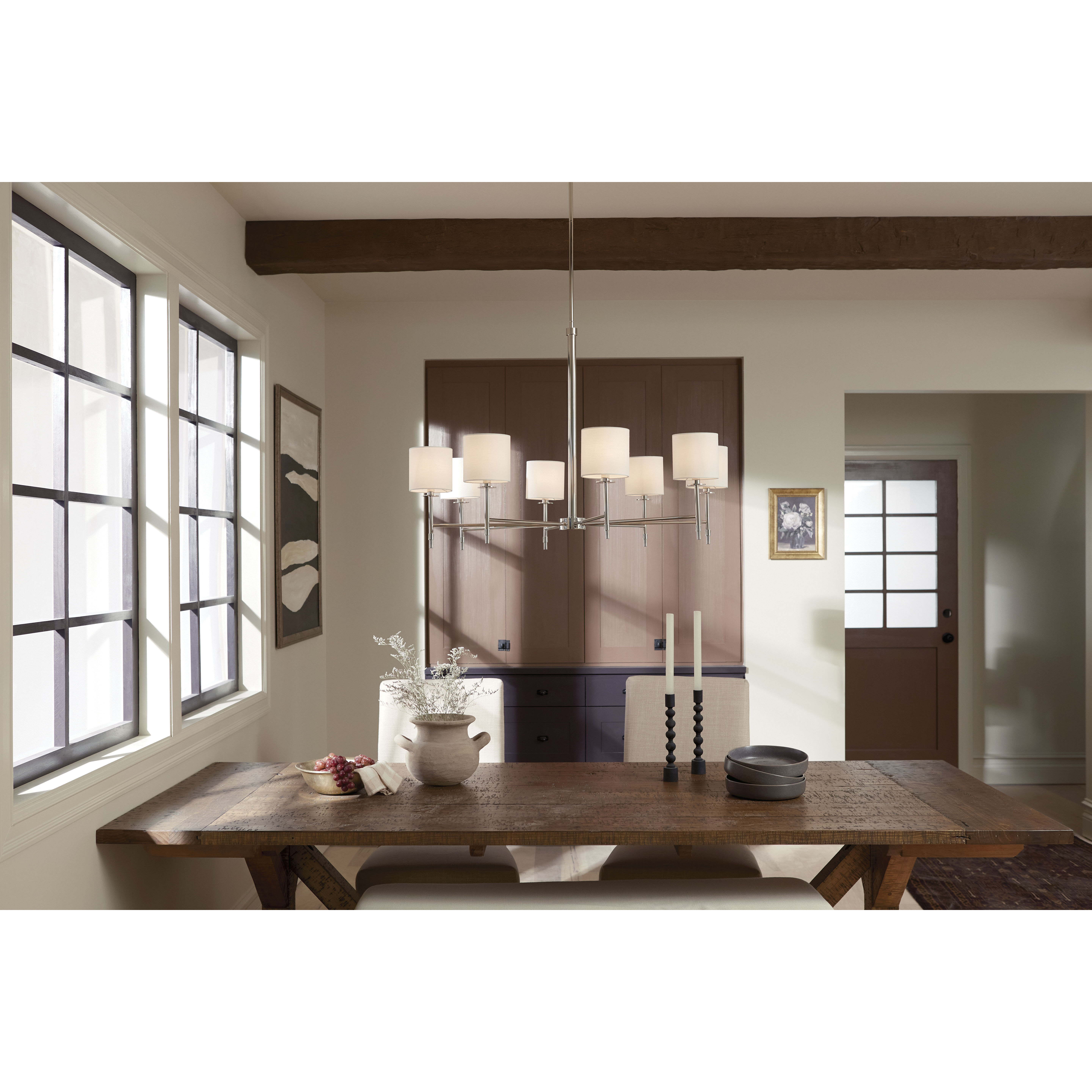 Ali 8 Light 38.75 inch Polished Nickel Chandelier Ceiling Light