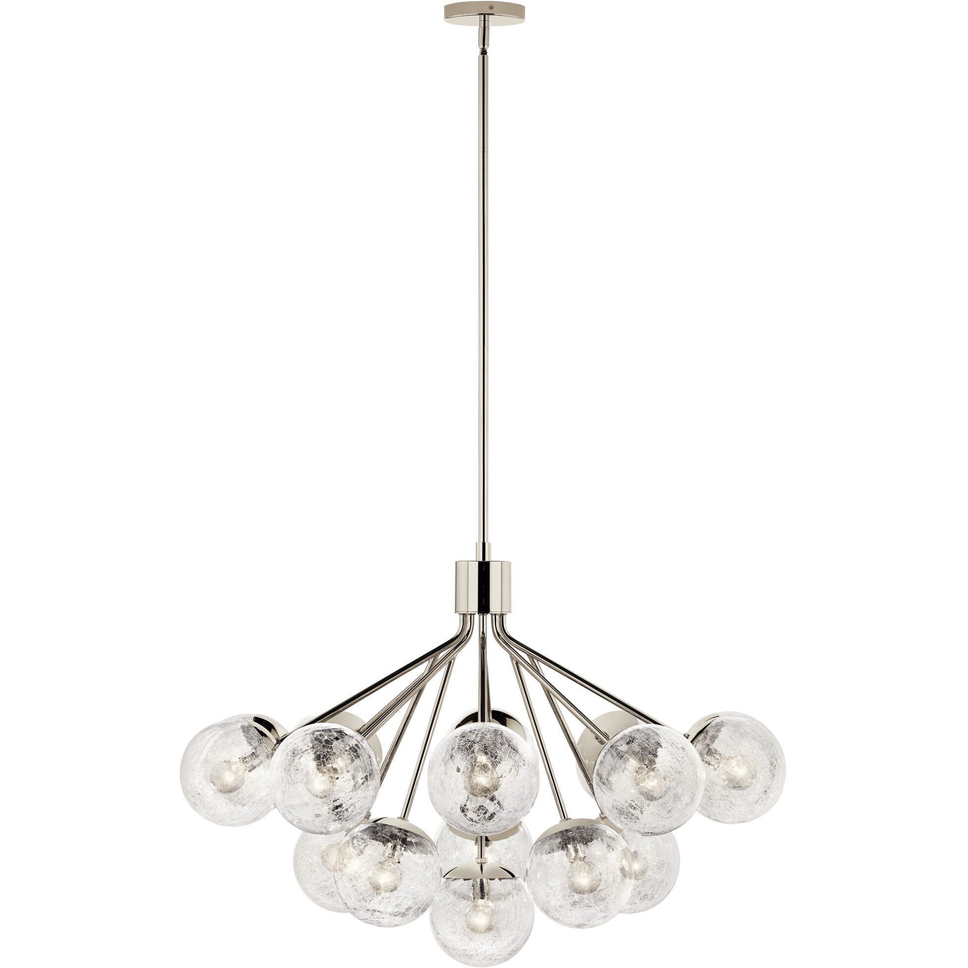 Silvarious 16 Light Polished Nickel Chandelier/Semi Flush Ceiling Light