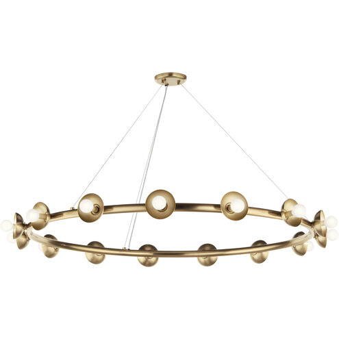 Palta 15 Light Champagne Bronze Chandelier Ceiling Light, 1 Tier, Large