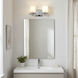 Tully 2 Light 15 inch Chrome Wall Mt Bath 2 Arm Wall Light