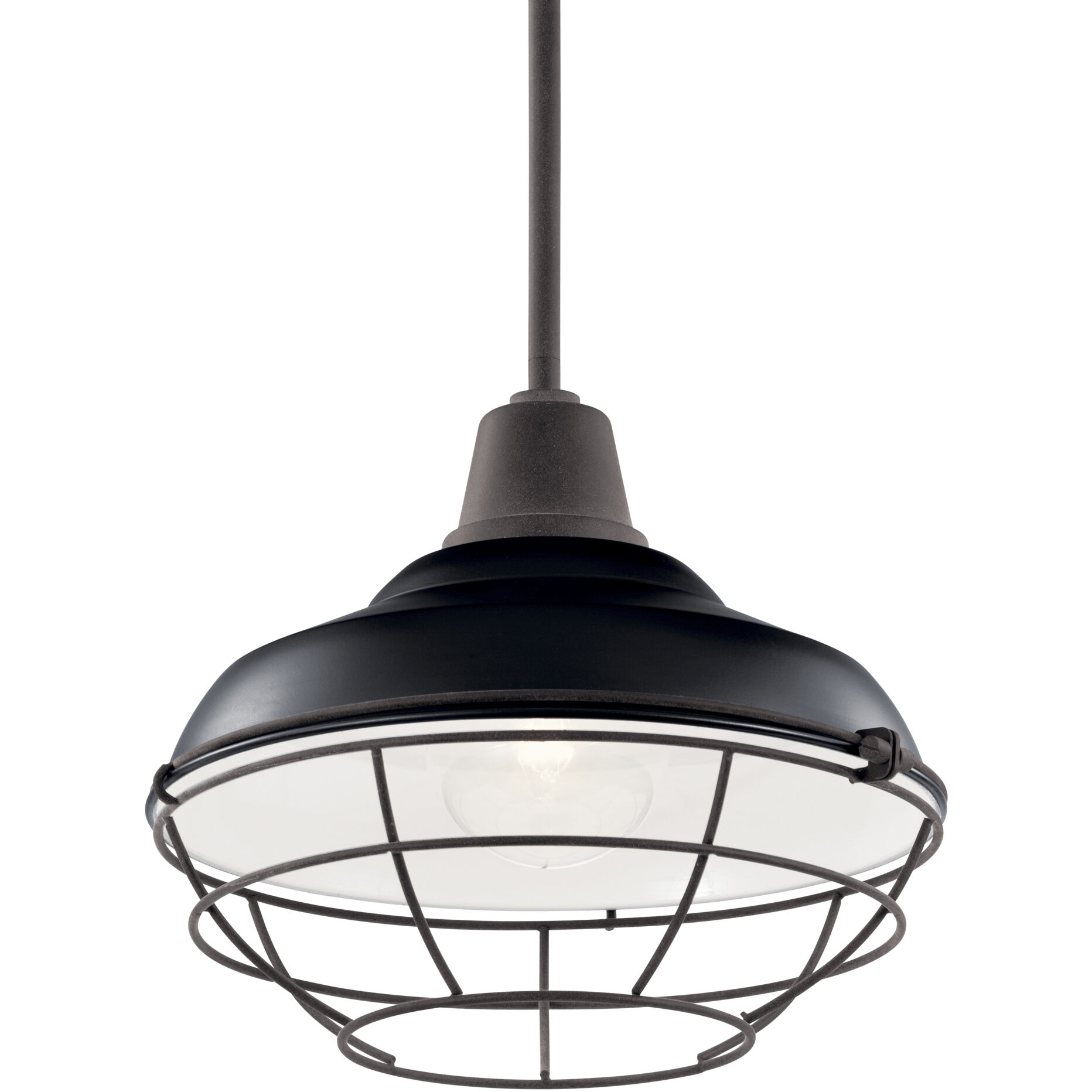 Pier 1 Light 12.5 inch Black Pendant/Semi Flush Ceiling Light
