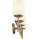 Ali 4 Light 32.5 inch Brushed Natural Brass Bath Vanity Light Wall Light